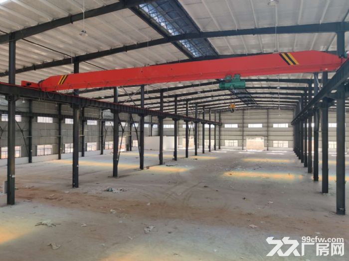 蔡甸10000平钢结构，可分割；配10吨行吊，可进半挂大货车，配套齐全
